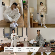 MSBEAST wear three seasons loose thin cotton round neck sweater pants womens three sets spring and summer leisure