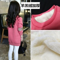 Children with suede policewoman girls undershirt 2019 new autumn and winter clothing Korean version children among the childrens long clothing