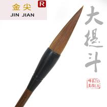 Shanlians big fight pen Wolf Lake pen calligraphy calligraphy writing couplet Changfeng regular script large adult