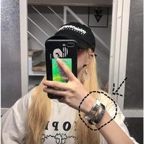 Korean ins Harajuku Wind Street retro personality trend couple bracelet titanium steel silicone belt bracelet bracelet female