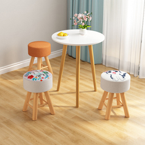 Net red stool Home bedroom small sofa Modern simple lazy cute bedroom solid wood dresser makeup chair