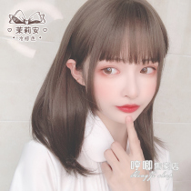 Humming wig female long hair lolita natural realistic Net Red Girl jk face repair student head fluffy full head cover