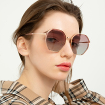 Sunglasses womens round face Korean version tide big face big frame Anti-UV sun Polarized myopia sunglasses with a degree
