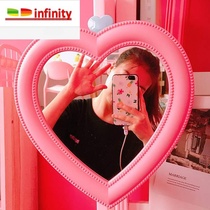 Table top make up mirror type wall hangs dual-use toilet mir