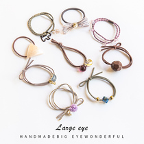 Net red ins simple head rope bracelet dual-use hair cord Korean womens simple Hairband cute leather band headdress