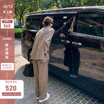 Senior sense suit suit suit women autumn 2021 New loose wide leg pants casual professional suit two-piece female tide