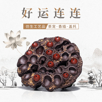 Yixing purple clay teapot cover with purple mud masterpiece pure hand sculpture can raise tea pet creative bionic Lotus lotus seed