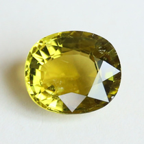 4 04 carat natural bright yellow beatrite Naked Stone Oval finish crystal clear on fire color Good countertop
