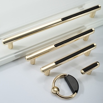 Nordic Wardrobe Door Handle Golden Pull Ring Modern Cupboard Drawer Door Handle Black Light Lavish Zinc Alloy Handle