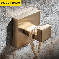 304 stainless steel adhesive hook toilet clothes hook wardrobe single punch-free gold wall-mounted door porch single hook