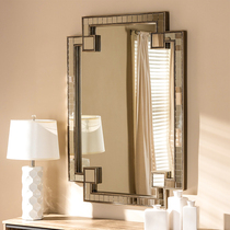 Neoclassical retro porch Mirror post-modern minimalist decorative mirror handmade meal side mirror wall vanity mirror porch