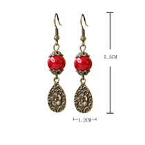 Original ethnic style wild retro bronze water drop earrings costume palace film and television jewelry earrings earrings R021