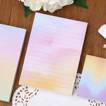 WEEK BAR rainbow gradient laser sticky book Creative Learning Office colorful sticky note message entry word book