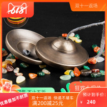 Nepal handmade Ding Xia pure copper bell bell percussion instrument hit Bell cold door traditional national musical instrument portable Bell cymbal