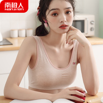 Antarctic girl bra is not tight adolescent junior high school students anti-light summer sweat absorption breathable solid color underwear thin