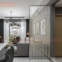 Custom new mainland China ordinary double-layer screen art partition modern light luxury sandwich silk tempered glass