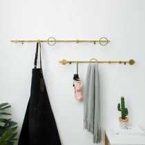 Nordic multifunction hanghanger scarf hooks row of wall-mounted wall Xuanguan wall strip coat cap hook free of punch