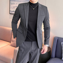 Casual Western Suit Suit Mens Body Trend Business Positive Dress Man Groom Bridegroom Wedding Gown Wedding Gown Suit Three Sets