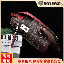 Backpack female 2021 new fashion net red fingerprint unlock backpack trendy brand female ins simple all-match backpack