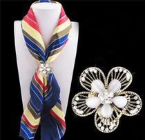 Camellia brooch brooch pin jewelry women fashion accessories scarf shawl buckle female three ring towel buckle clip