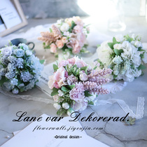 Forest series small fresh fake flower Simulation flower small bouquet Bride hand bouquet Home living room Dining table dresser decorative flowers