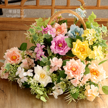 Mashina Moon Season Nordic Fake Flowers Simulation Flowers Indoor Home Dry Flower Pendulum with Dining Room Rose Table Decoration