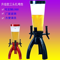 Creative draft beer barrel triangle 3 liters large wine gun Commercial more than three taps wine tower wine column coke barrel