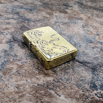 ZIPPO kerosene lighter Japanese version of pure copper carved tiger up the mountain picture zodiac Tiger original gift box