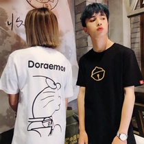 Couple summer new male and female students T-shirt ins Korean version of short-sleeved women loose top class clothes best friend outfit tide