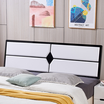 Painted white headboard backrest Simple modern bedroom bedside table 1 8 meters 2 0 meters double single buy a headboard