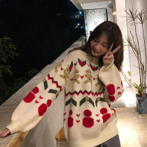 The new sweater in the autumn and winter of 2022 was lazy and fairy temperament Christmas Yamai jacket sweater top