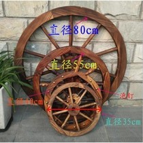 Anti-corrosion wooden decoration handmade carriage villa background wall wooden wooden rural wall decoration dining beer