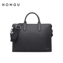 Red Valley mens Hand bag 2021 new business casual cowhide large capacity shoulder bag mens 14 inch computer bag tide