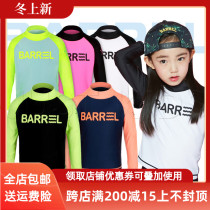 Special price Korean barrel children snorkeling surfing long-sleeved jellyfish clothes sunscreen regular sports swimsuit
