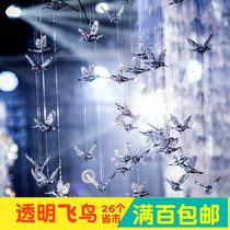 New transparent bird pendant electroplated Silver Pigeon aerial ceiling decoration wedding wedding arrangement props