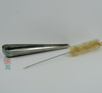 Nanjing Hous embroidered eye bird cage accessories Stainless steel plus food drinking water special brush feeder Stainless steel