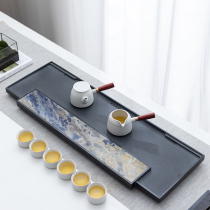 Square House Natural Whole of Ukim Stones Tea Tray Small Number Home Dry Bubble Minima Tea Table Tea Slate Relief Tea Toto