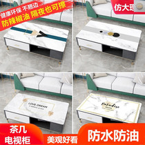 Imitation marble table cloth pvc thickened table surface protective film soft glass water crystal plate plastic with table cushion tea table cushion