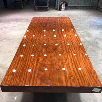 Size: 248-102-10 bar flower large plate solid wood log red wood tea table tea table desk table Brazilian flower pears