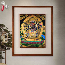 Tibet mineral pigment painting heart of Sheng Gong Buddha Tangka Living room decorative painting porch hanging painting