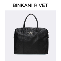 French Binkani handbag male leather large capacity briefcase male head skin business male bag simple leisure