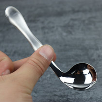 18-10 stainless steel baby practice spoon baby crooked head eating spoon hollow handle spoon feeding rice spoon