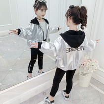 Girls Spring Coat 2023 New Western Style Fashion Korean Style Kids Jacket Middle Large Kids Girls Net Red Baseball Jacket