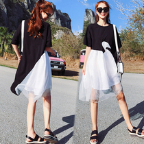 Pregnancy Woman Dress Summer Clothing Suit Fashion style 2022 new blouses Damp Mothers Out of the middle of a pregnant woman Liandress Summer