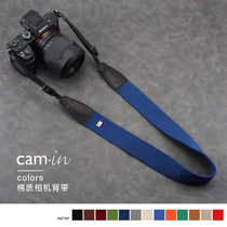 cam-in inclinable cross cotton weave retro single anti-camera braces micro single shoulder strap suitable for Foxoni Leica