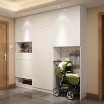 Minimalist modern shoe cabinet door hall cabinet in door integral multifunctional economical type large-capacity cloakroom custom-Hyun-closing cabinet