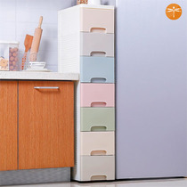 Bedside gap storage rack chest cabinet bedroom finishing cabinet narrow seam box storage rack European storage rack simple thickening