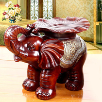 Thai Living Room Small Elephant Changing Shoes Den Elephant Changing Shoes Stool Imitation Wood Solid Wood Elephant Stool Eu Style Auspicious Elephant Swing