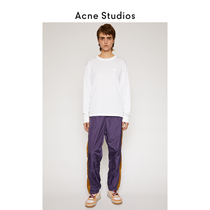 Acne Studios Neutral Face Loose Round Neck Cotton Long Sleeve T-shirt Casual Top CL0021-183
