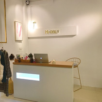 Front desk reception desk simple modern cash register baking paint beauty salon counter clothing shop bar table milk tea shop small